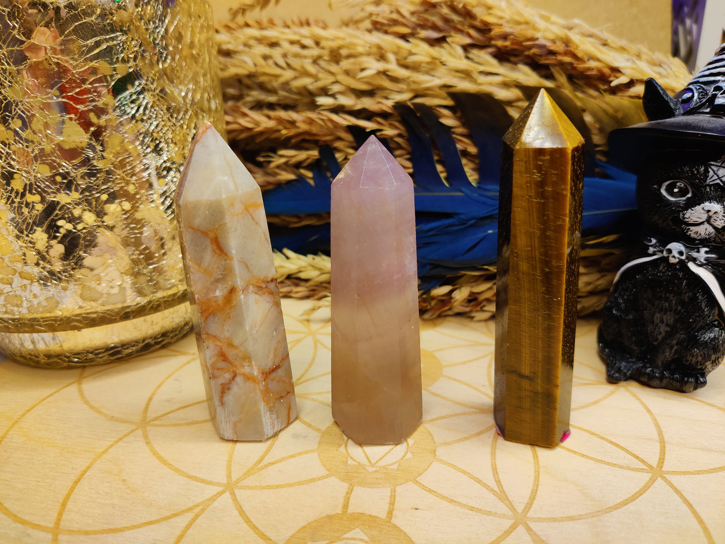 red vein jasper fluorite tigers eye crystal carving towers gemstone