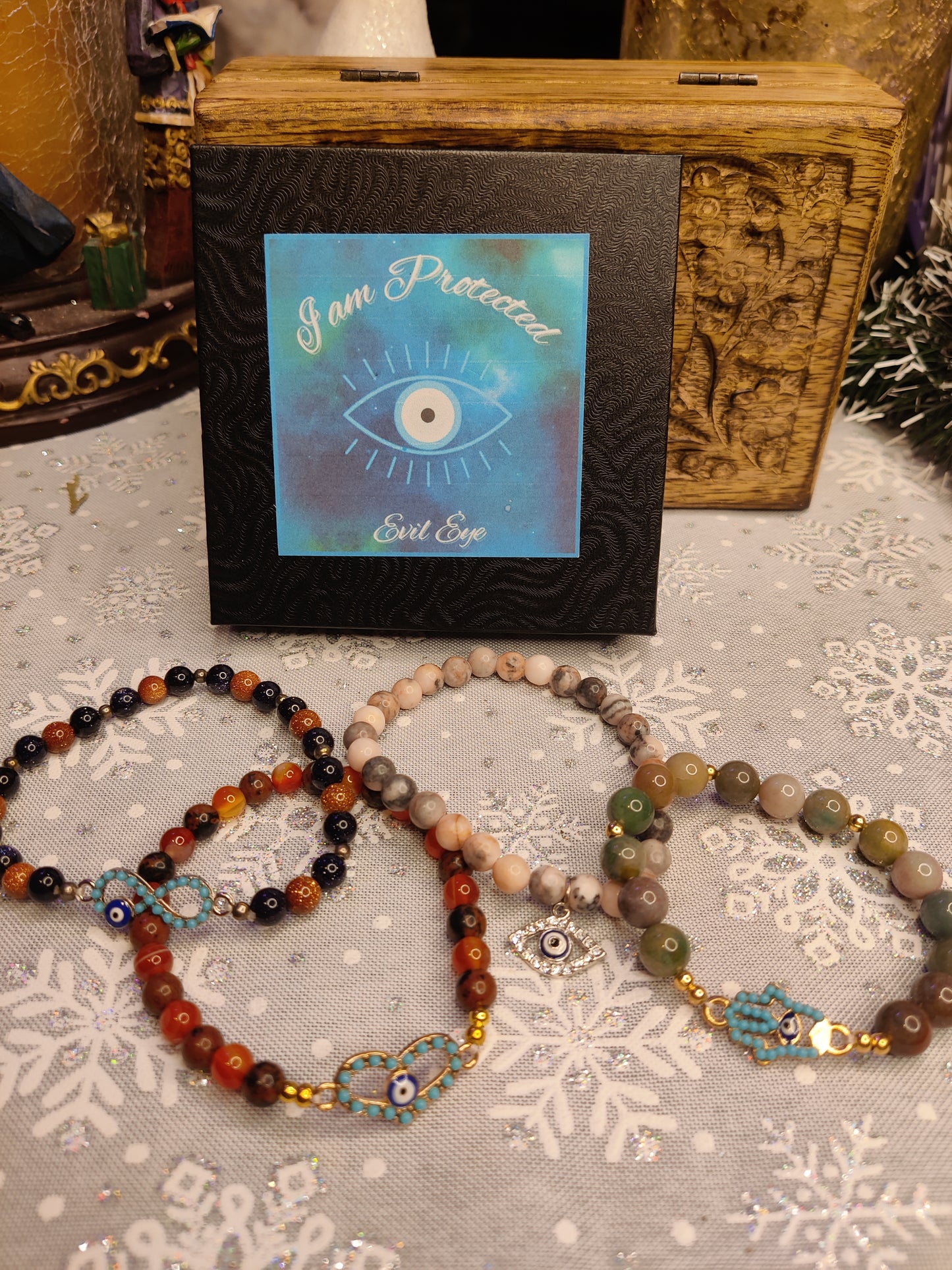 evil eye protection crystal bracelet