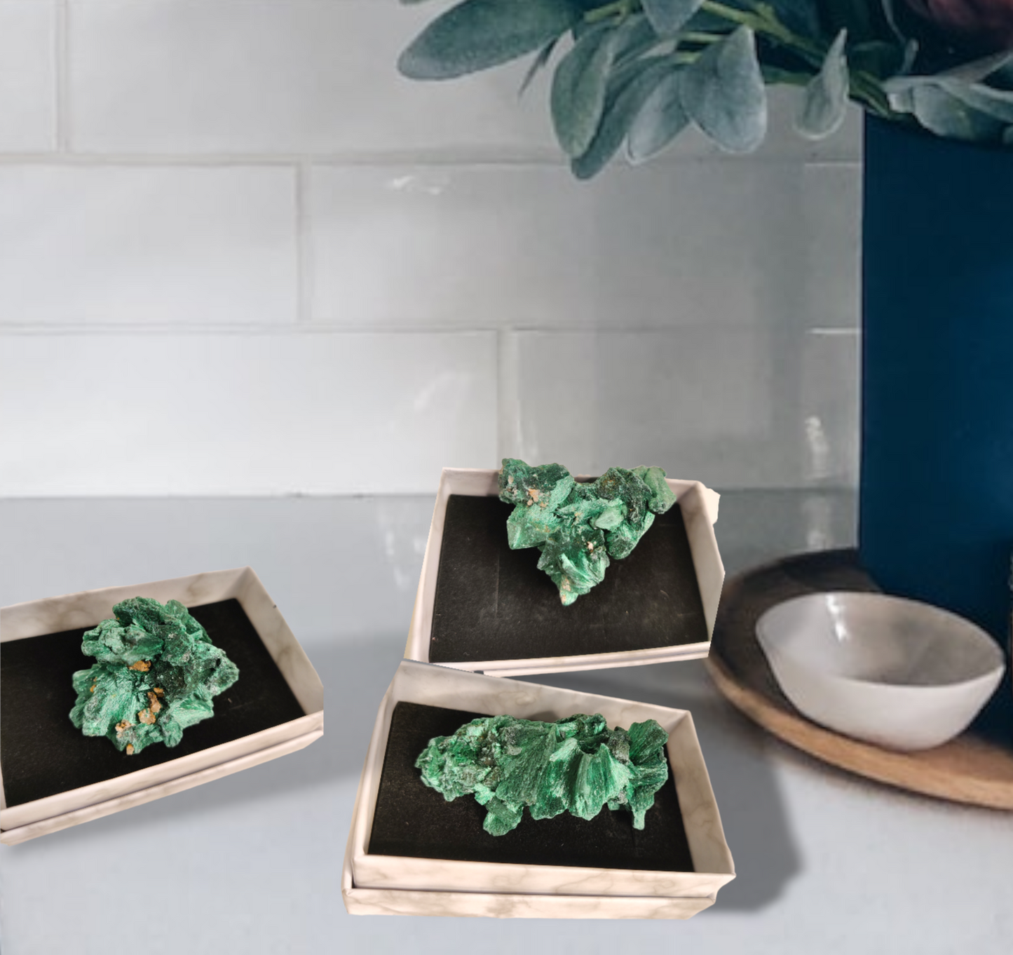 Fibrous Malachite Specimens