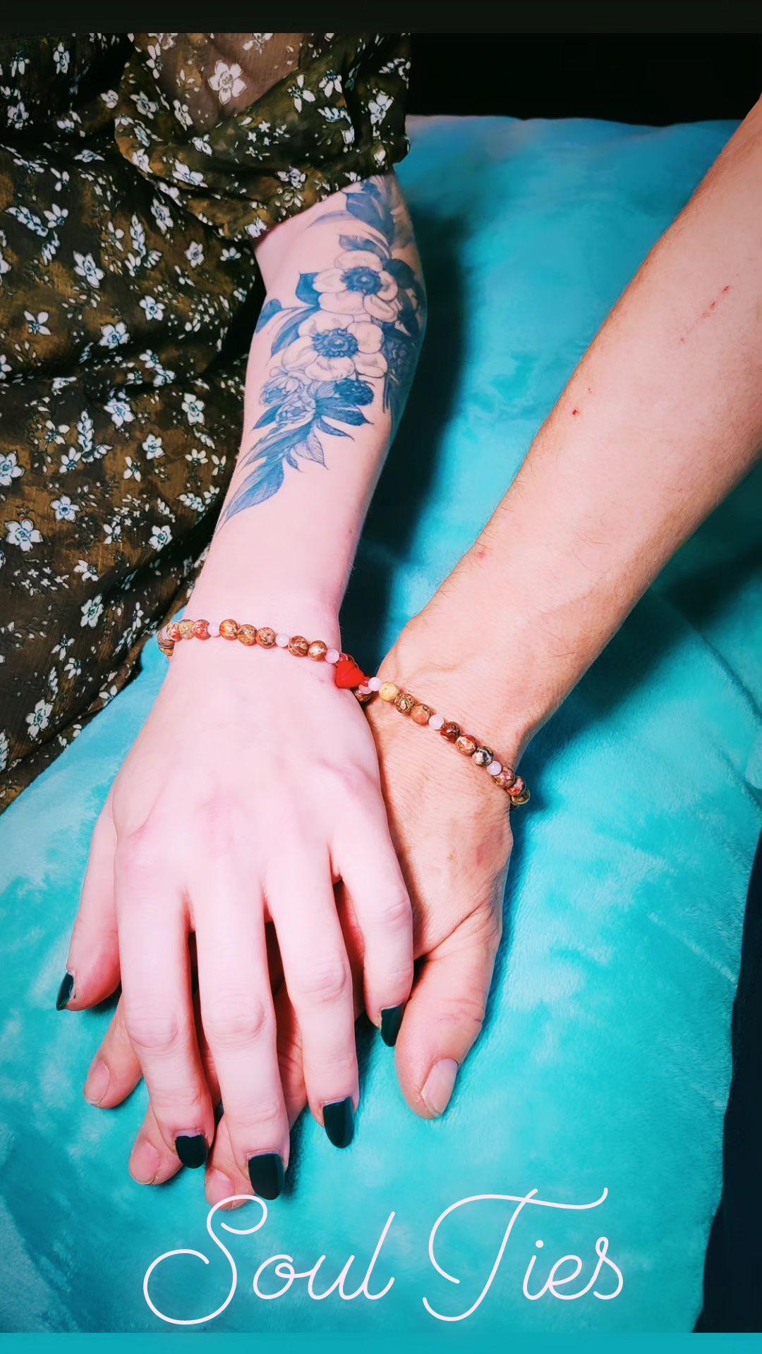 soul ties soul mates beaded crystal bracelets magnetic valentines day love set gemstone jewelry