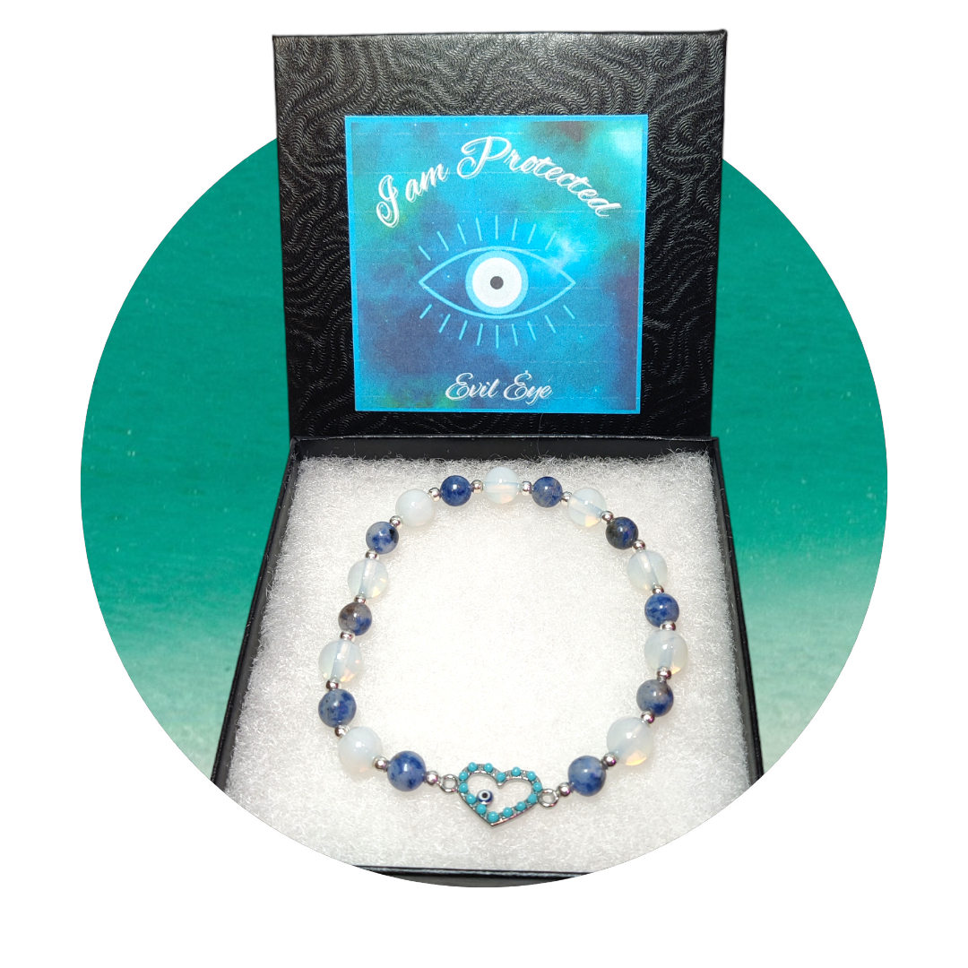 evil eye protection handmade crystal bracelet jewelry