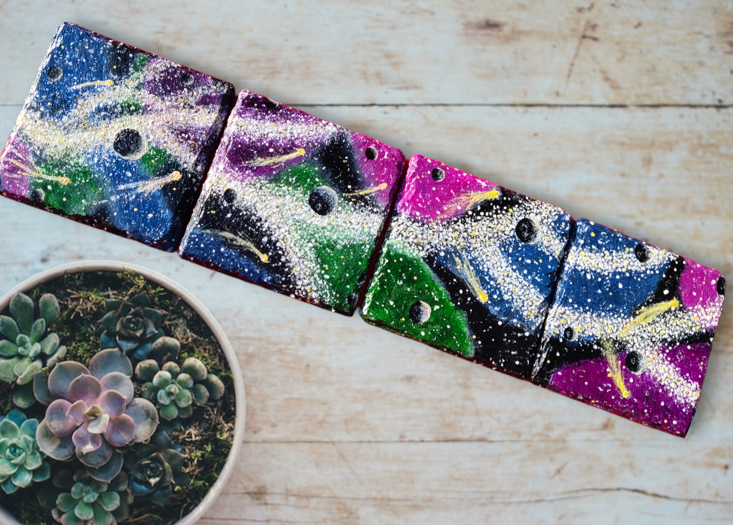 Galaxy Slate Coasters