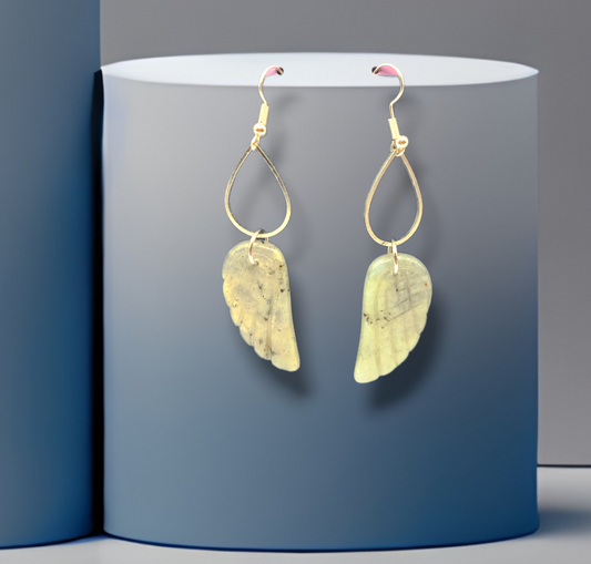 labradorite wings handmade crystal earrings jewelry
